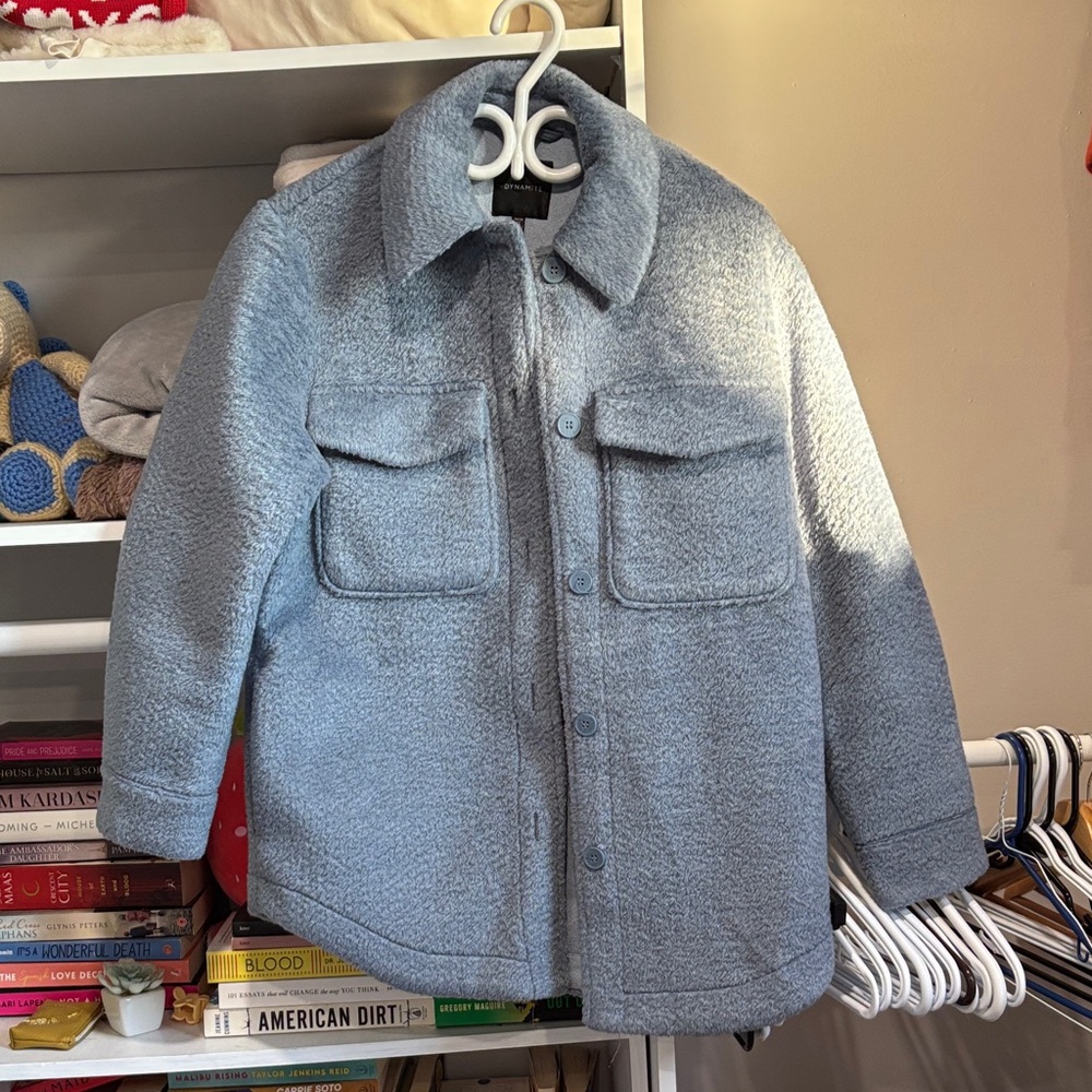Dynamite Soft Gray Fleece Jacket
